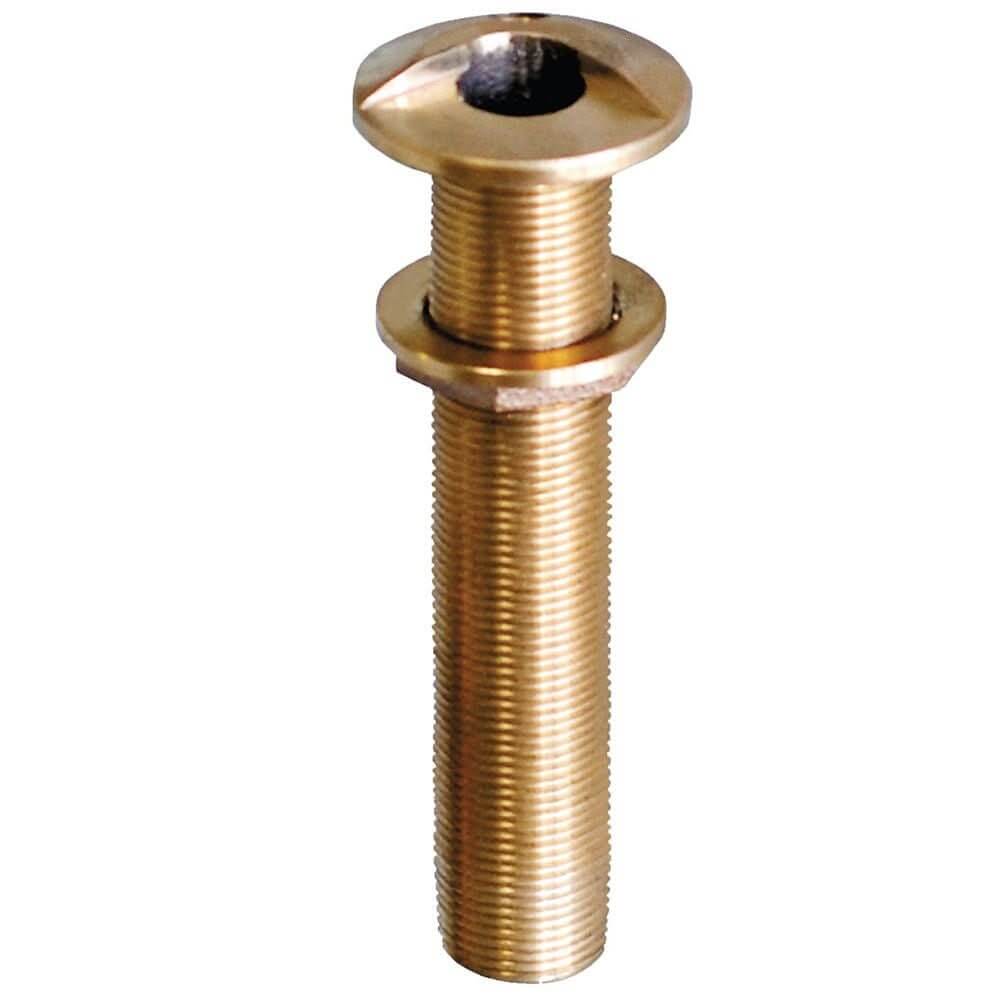 GROCO 1 - 1/4" Bronze Extra Long High Speed Thru - Hull Fitting w/Nut - HSTHXL - 1250 - W - Anchor Express
