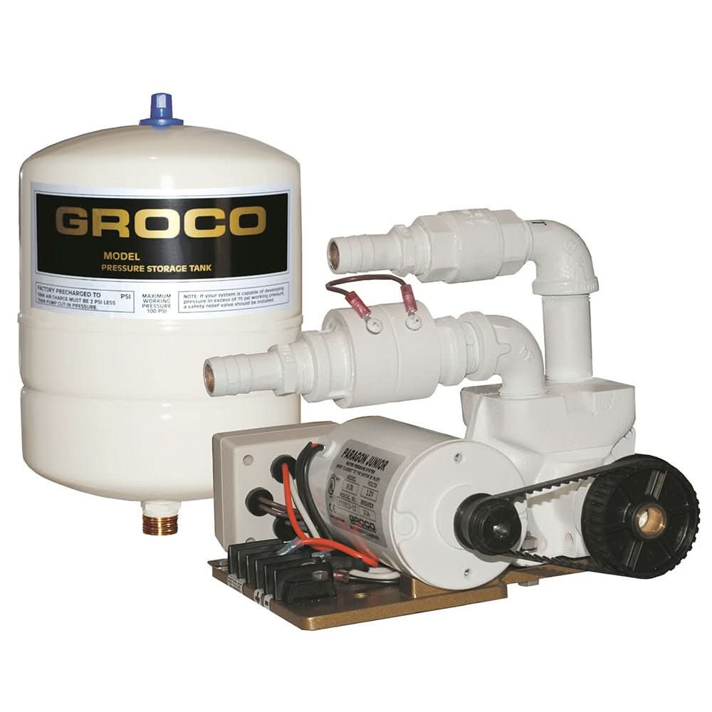 GROCO Paragon Junior 12v Water Pressure System - 1 Gal Tank - 7 GPM - PJR - A 12V - Anchor Express