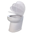 Jabsco Deluxe Flush 17" Angled Back 12V Freshwater Electric Marine Toilet w/Solenoid Valve & Soft Close Lid - 58020 - 3012 - Anchor Express