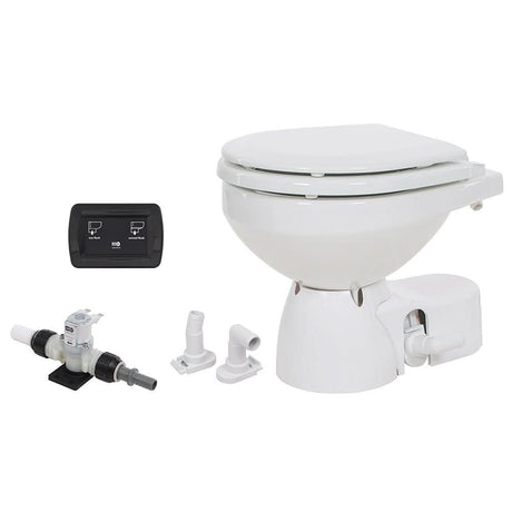 Jabsco Quiet Flush E2 Fresh Water Toilet Compact Bowl - 12V - Soft Close Lid - 38045 - 3092RSP - Anchor Express