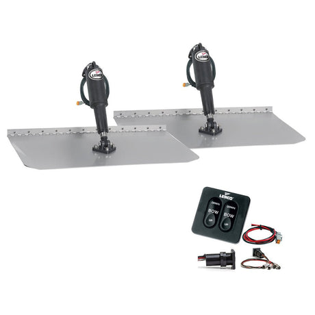 Lenco 12" x 24" Standard Trim Tab Kit w/Standard Tactile Switch Kit 12V - TT12X24 - Anchor Express