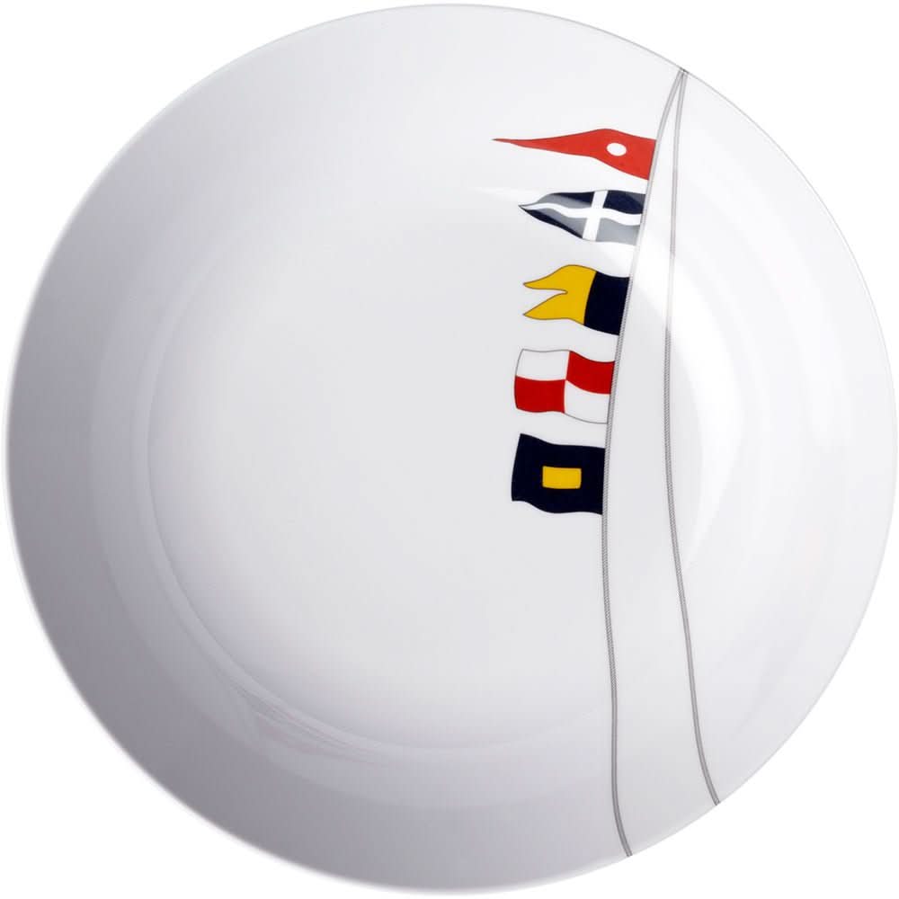 Marine Business Melamine Deep, Round Soup Plate - REGATA - 8.8" Set of 612002C - 12002C - Anchor Express