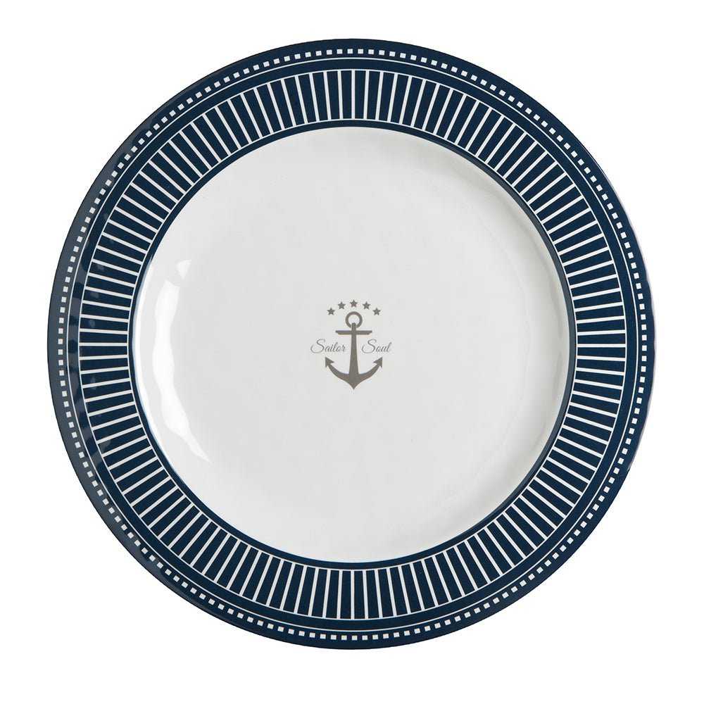 Marine Business Melamine Flat, Round Dinner Plate - SAILOR SOUL - 10