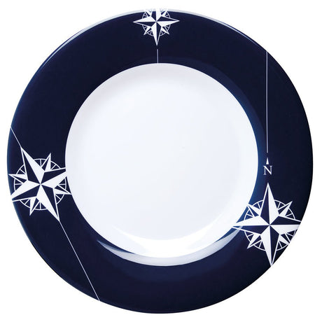 Marine Business Melamine Non - Slip, Flat, Round Dinner Plate - NORTHWIND - 10" Set of 615001C - 15001C - Anchor Express