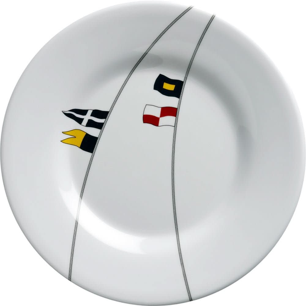 Marine Business Melamine Round Dessert Plate - REGATA - 7" Set of 612003C - 12003C - Anchor Express