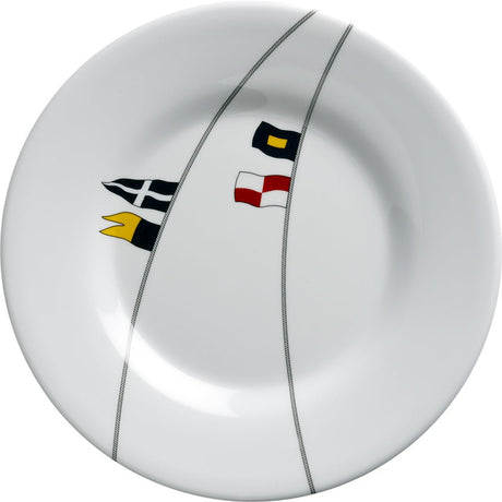 Marine Business Melamine Round Dessert Plate - REGATA - 7" Set of 612003C - 12003C - Anchor Express