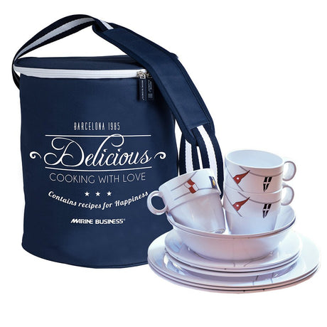 Marine Business Melamine Tableware Set & Basket - REGATA - Set of 2412144 - 12144 - Anchor Express