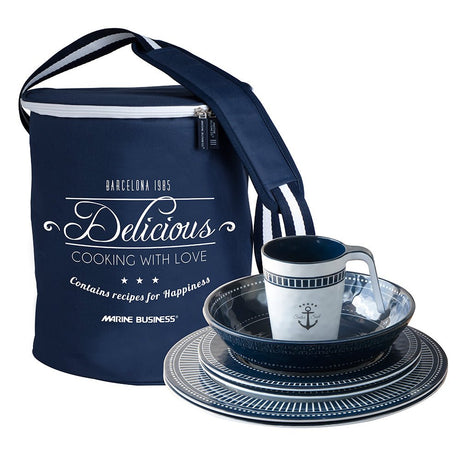Marine Business Melamine Tableware Set & Basket - SAILOR SOUL - Set of 2414144 - 14144 - Anchor Express