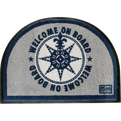Marine Business Non - Slip WELCOME ON BOARD Half - Moon - Shaped Mat - Blue/Grey41220 - 41220 - Anchor Express