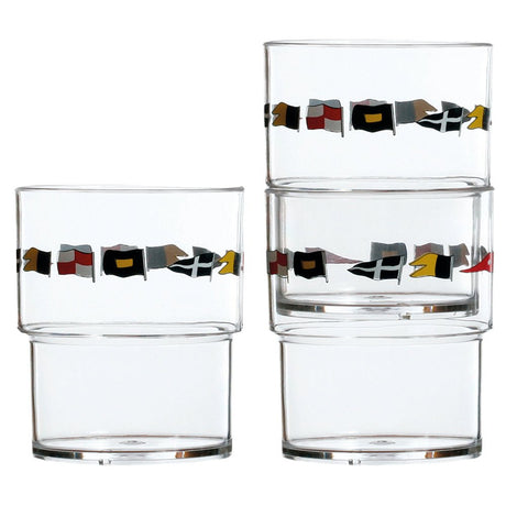 Marine Business Stackable Glass Set - REGATA - Set of 1212103C - 12103C - Anchor Express