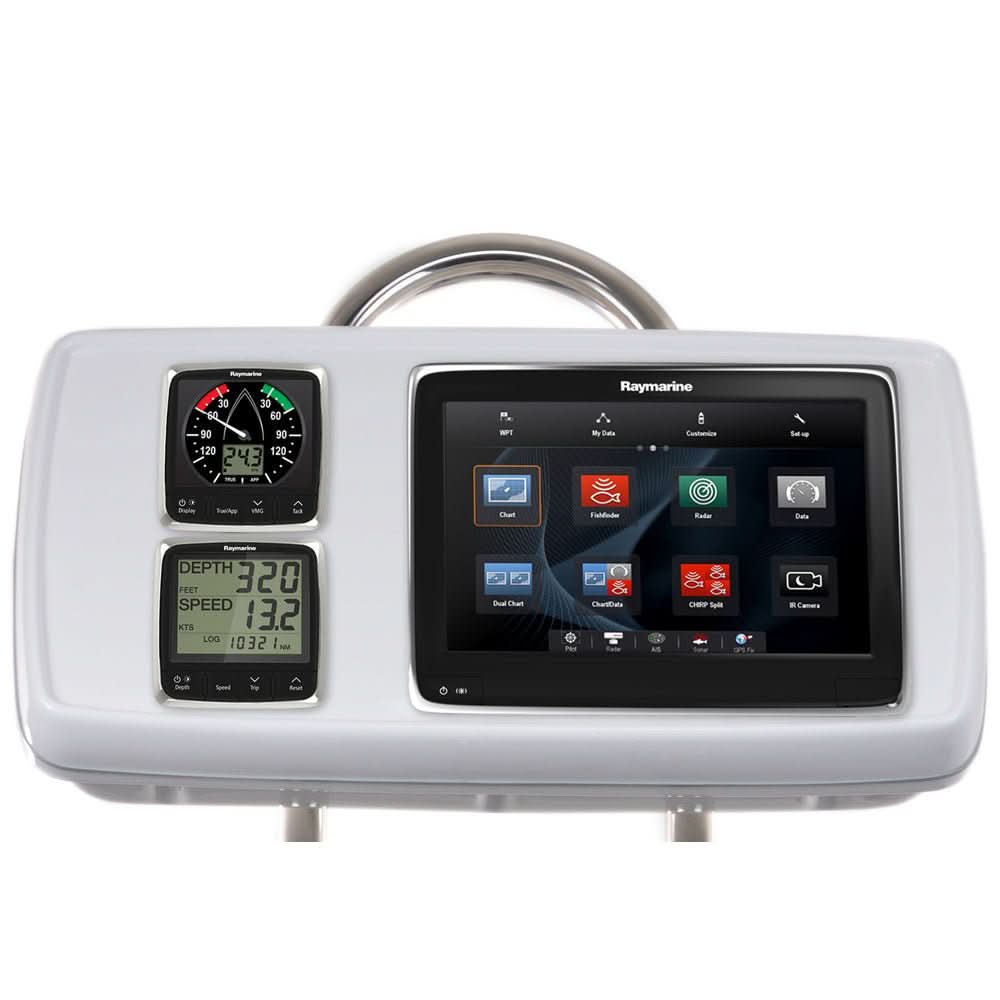 NavPod GP1170 - 04 SystemPod Pre - Cut f/Raymarine a125/a127/a128 & 2 Instruments f/9.5" Wide Guard - Anchor Express