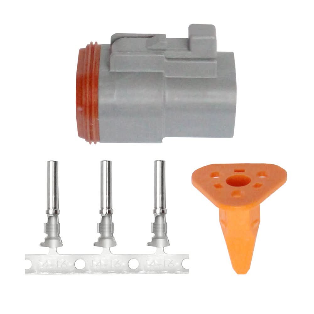 Pacer DT Deutsch Plug Repair Kit - 14 - 18 AWG (3 Position) - TDT06F - 3RS - Anchor Express