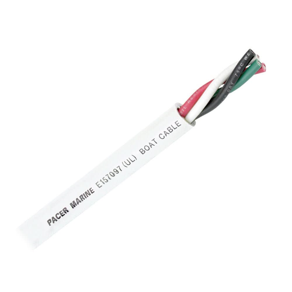 Pacer Round 4 Conductor Cable - 100' - 16/4 AWG - Black, Green, Red & White - WR16/4 - 100 - Anchor Express