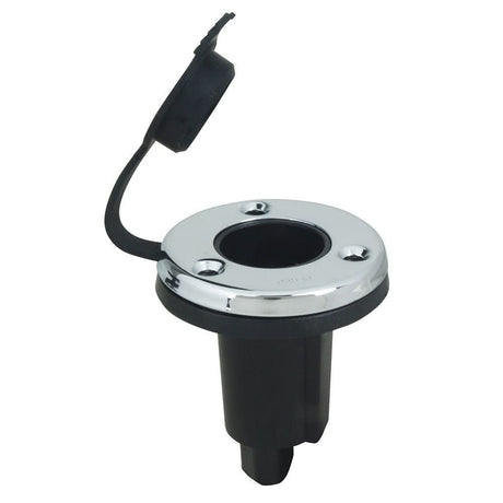 Perko Spare Round Plug - In Base - 3 Pin - Stainless Steel - Black - 104530SDP - Anchor Express