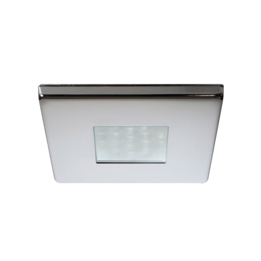 Quick Edwin C Downlight LED - 2W, IP66, Screw Mounted - Square Stainless Bezel, Square Warm White Light - FASP3432X02CA00 - Anchor Express