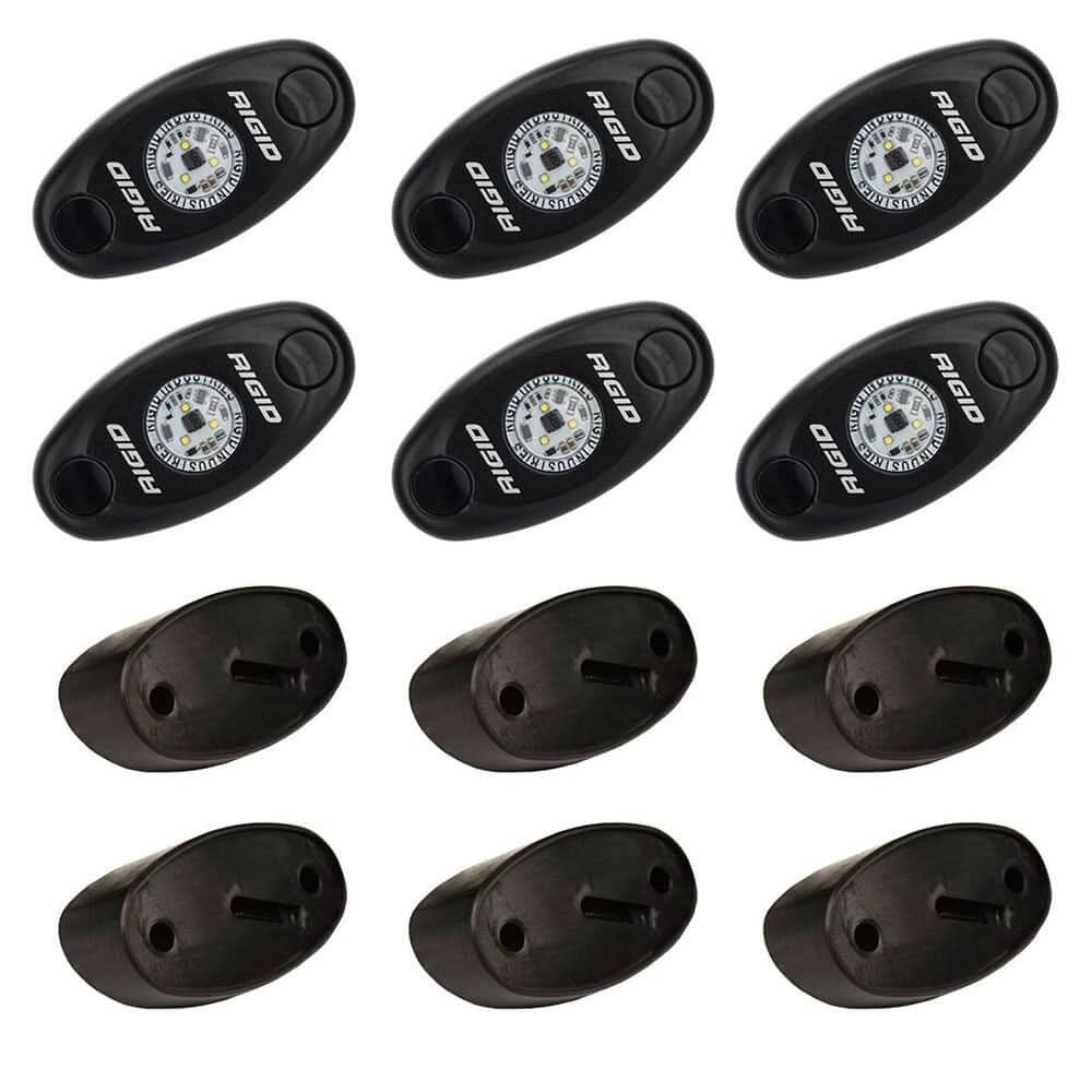 RIGID Industries A - Series Rock Light Kit - 6 Blue Lights - Black - 400283 - Anchor Express