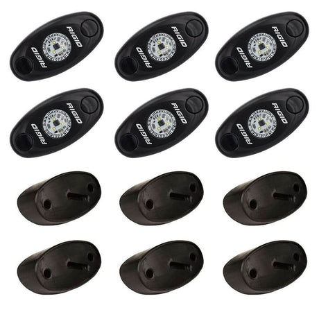 RIGID Industries A - Series Rock Light Kit - 6 Blue Lights - Black - 400283 - Anchor Express