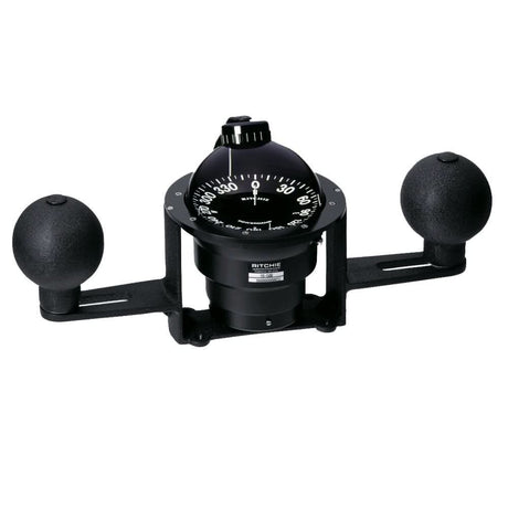 Ritchie YB - 600 Globemaster Steel Boat Compass w/5° Card - 12V - Yoke Mounted - Black - YB - 600 - Anchor Express
