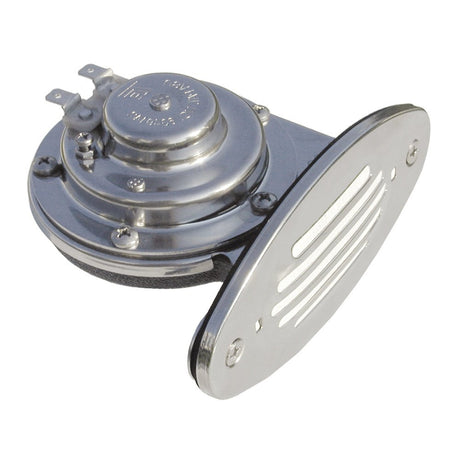 Schmitt & Ongaro Mini SS Single Drop - In Horn w/SS Grill - 12V Low Pitch - 10050 - Anchor Express