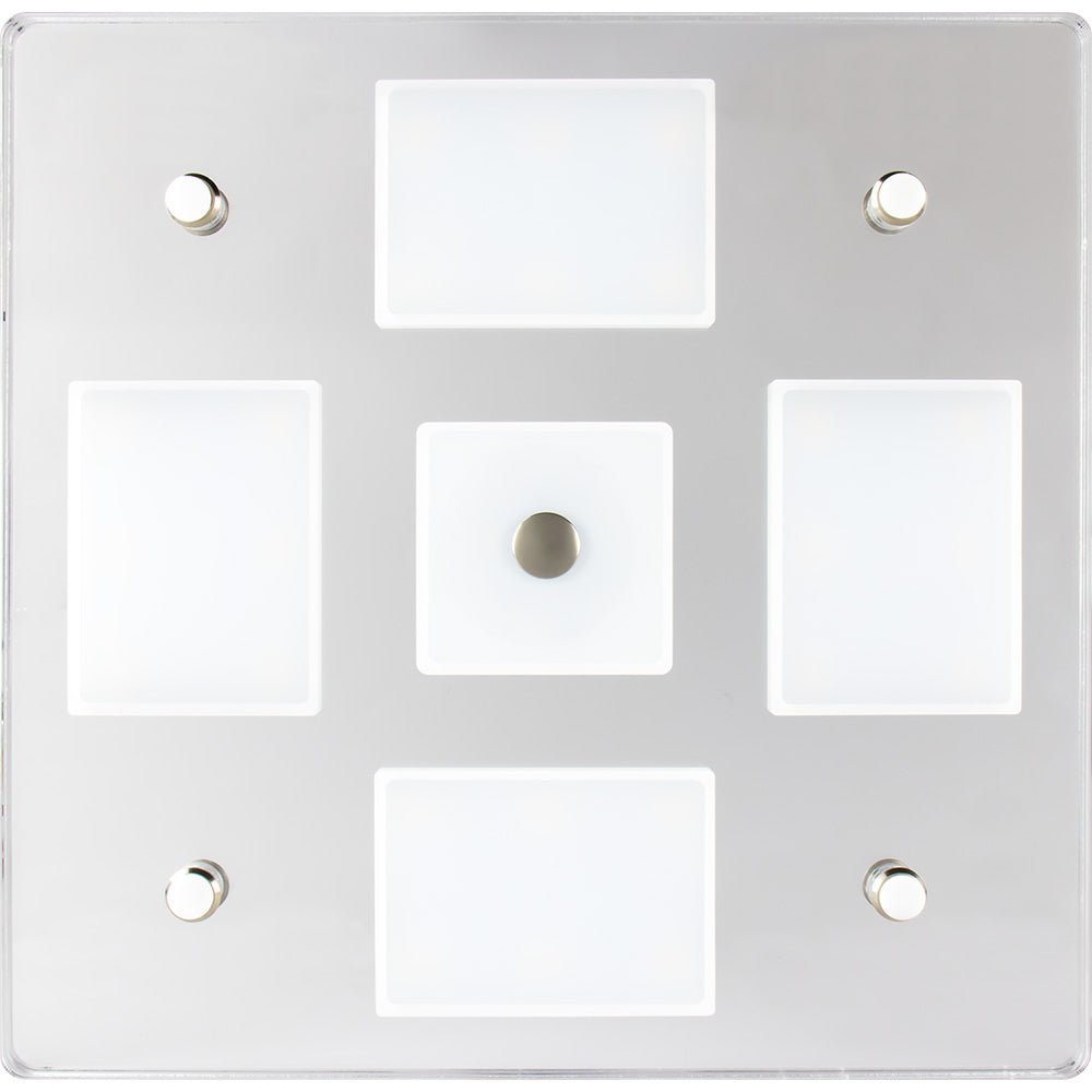 Sea - Dog Square LED Mirror Light w/On/Off Dimmer - White & Blue - 401840 - 3 - Anchor Express