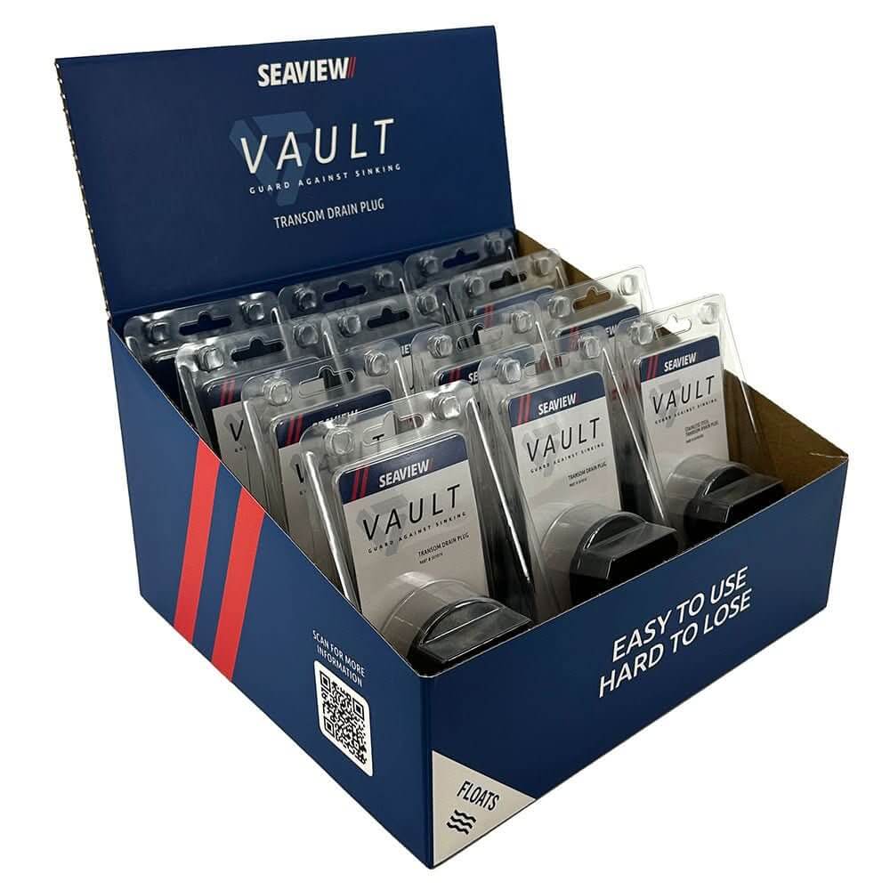 Seaview POP Display Box w/12 - Pack Vault Drain Plugs (SV101V) - SV101VPOP - Anchor Express