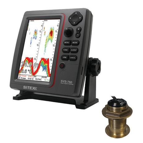SI - TEX SVS - 760 Dual Frequency Sounder 600W Kit w/Bronze 12 Degree Transducer - SVS - 760B60 - 12 - Anchor Express