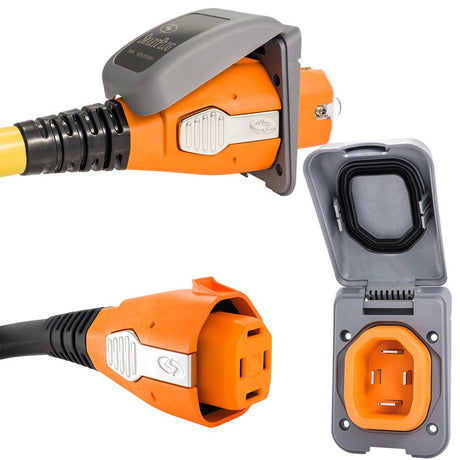 SmartPlug 50 Amp Non Metallic Gray Inlet and Plug Combo - Boat and RV - B50ASSYPG - Anchor Express