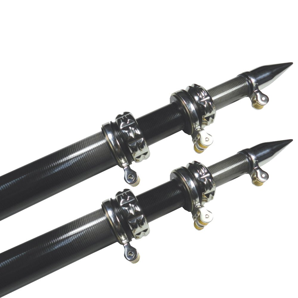 TACO 16' Carbon Fiber Outrigger Poles - Pair - Black - OT - 3160CF - Anchor Express