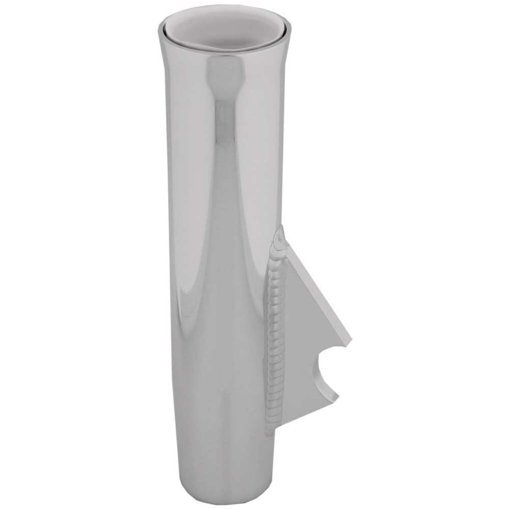 TACO Flared Weld - On Rod Holder 9 - 3/4"L x 1 - 3/4"ID - White Liner Polished Finish - 3/8" Coped Blade - F31 - 2230BXY - 4A - Anchor Express