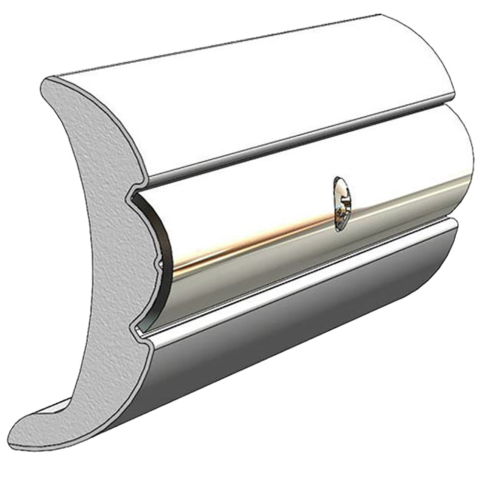 TACO Rigid Vinyl Flex - Core Rub Rail 2" x 7/8" - Frosty White 60' - V21 - 9906WHC60D - 1 - Anchor Express