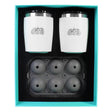 Toadfish Non - Tipping 10oz White Rocks Tumblers w/Ice Ball Tray - 2 Tumblers - 1119 - Anchor Express