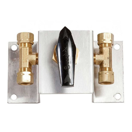 Uflex LTB1 liquid tie bar hydraulic system for synchronizing twin outboard steering cylinders.