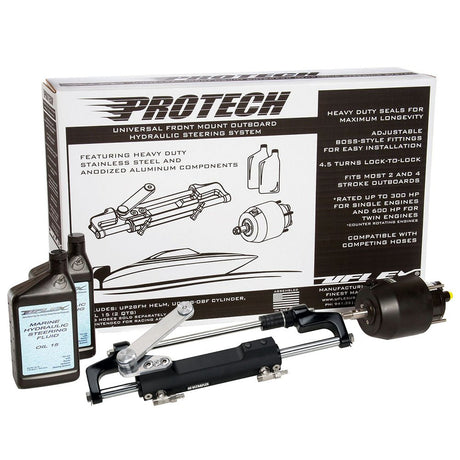 Uflex PROTECH 1.1 Front Mount OB Hydraulic System - Includes UP28 FM Helm, Oil & UC128 - TS/1 Cylinder - No HosesPROTECH 1.1 - PROTECH 1.1 - Anchor Express