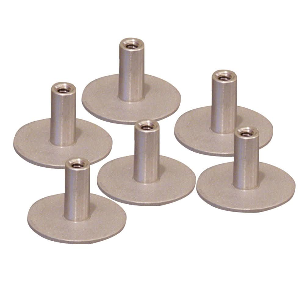 Weld Mount Stainless Steel Standoff 1.25" Base 1/4" x 20 Thread .75 Tall - 6 - Pack - 142012304 - Anchor Express