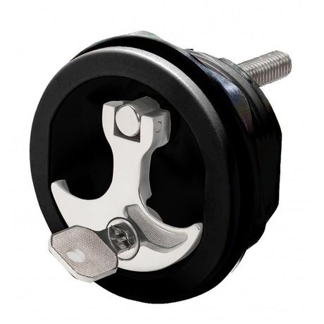 Whitecap Compression Handle CP Zamac/Black Nylon Locking Fresh Water Use Only - S - 1415BC - Anchor Express