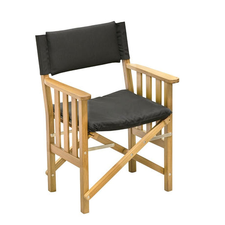 Whitecap Director's Chair II w/Black Cushion - Teak61051 - 61051 - Anchor Express
