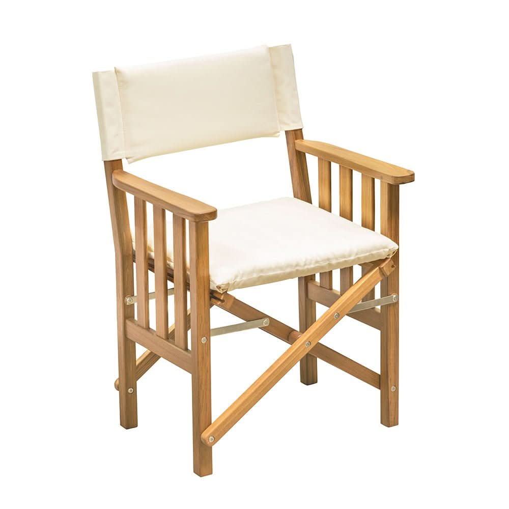 Whitecap Director's Chair II w/Cream Cushion - Teak61053 - 61053 - Anchor Express