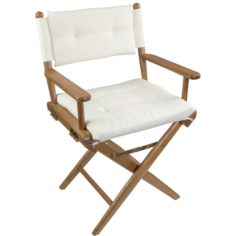 Whitecap Director's Chair w/Cream Cushion - Teak61043 - 61043 - Anchor Express