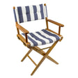 Whitecap Director's Chair w/Navy & White Cushion - Teak61040 - 61040 - Anchor Express