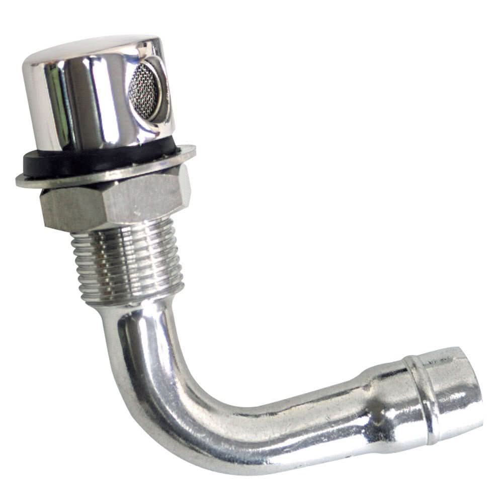 Whitecap Fuel Vent - Round Head, 90 Degree, 5/8" Hose - 6023C - Anchor Express
