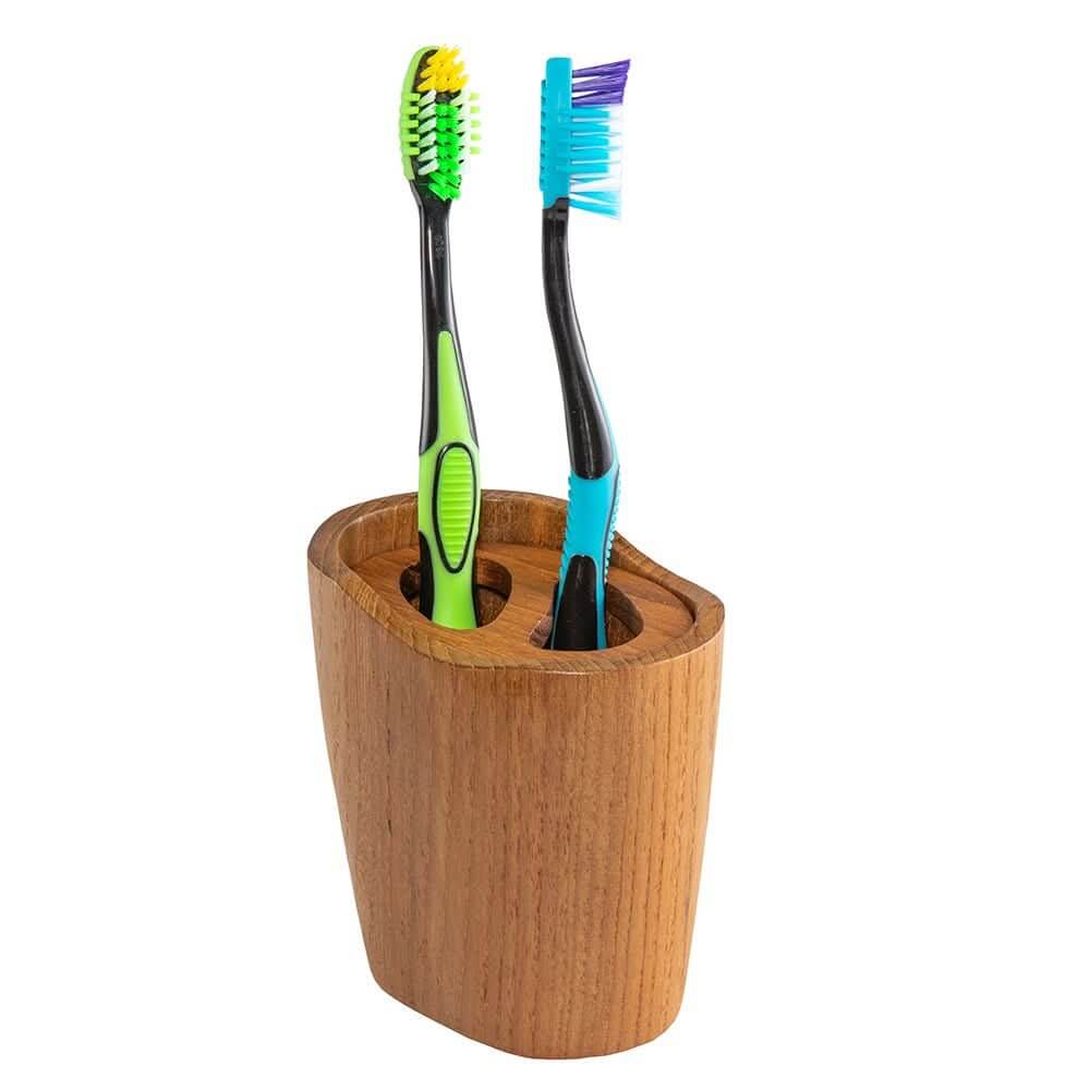 Whitecap Oval Toothbrush Holder (Oiled) - Teak63112 - 63112 - Anchor Express