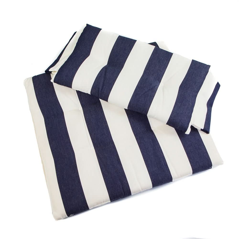 Whitecap Seat Cushion Set f/Director's Chair - Navy & White Stripes97240 - 97240 - Anchor Express