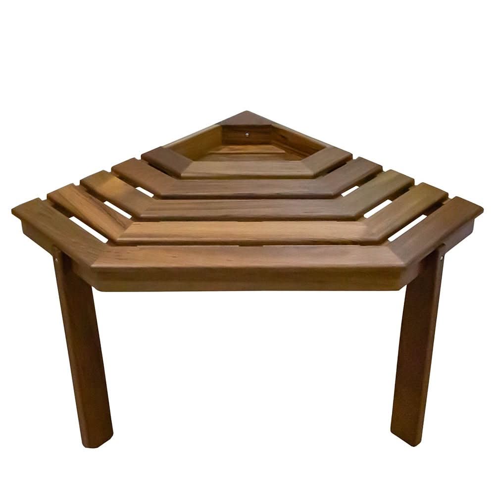 Whitecap Shower/Corner Stool - Teak - 63106 - Anchor Express