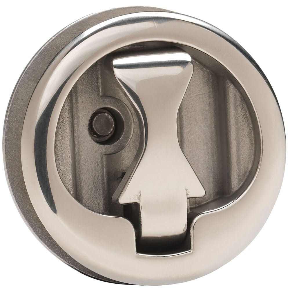 Whitecap Slam Latch stainless steel locking I-shaped handle with striker plate