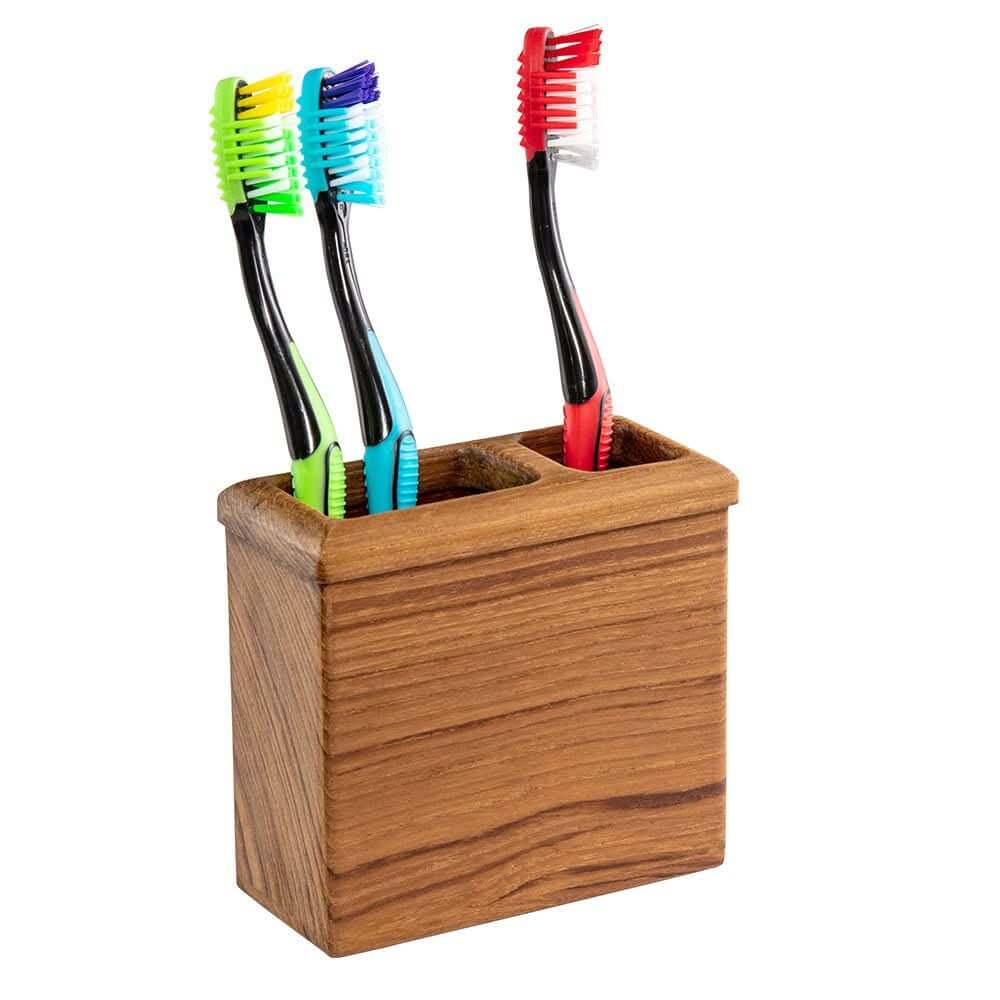 Whitecap Square Toothbrush Holder (Oiled) - Teak63111 - 63111 - Anchor Express