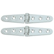 Whitecap Strap Hinge - CP/Brass - 6" x 1 - 1/8" - Pair - S - 605C - Anchor Express
