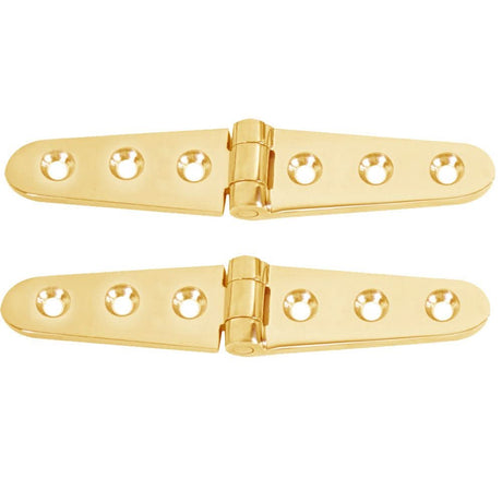 Whitecap Strap Hinge - Polished Brass - 6" x 1 - 1/8" - Pair - S - 605BC - Anchor Express