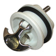 Whitecap T - Handle Latch - Chrome Plated Zamac/White Nylon - Locking - Freshwater Use Only - S - 226WC - Anchor Express