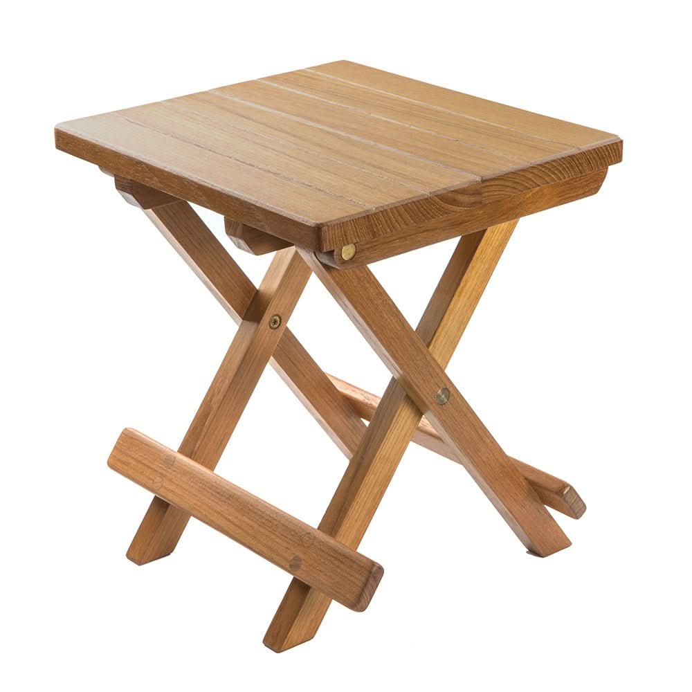 Whitecap Teak Grooved Top Fold - Away Table/Stool - 60034 - Anchor Express