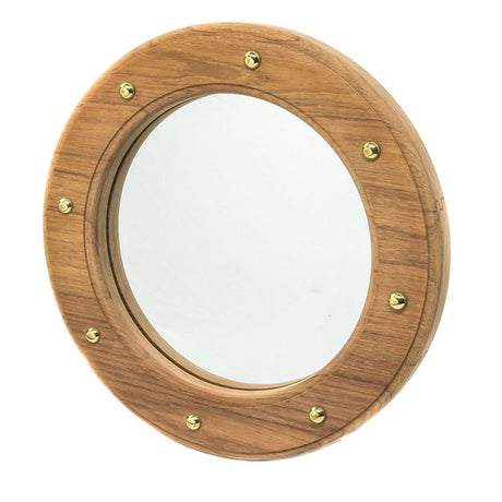 Whitecap Teak Porthole Mirror - 62540 - Anchor Express